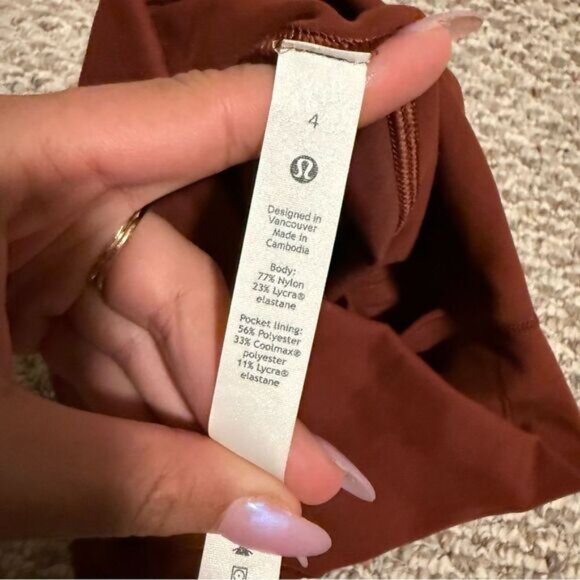 Lululemon Wunder Train High-Rise Tight 28" Dark Terracotta- Size 4 - Picture 4 of 7
